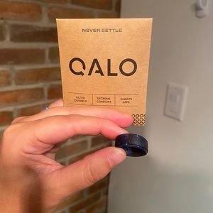 Qalo Men’s Aqua Galaxy Glow in the Dark Silicone Ring